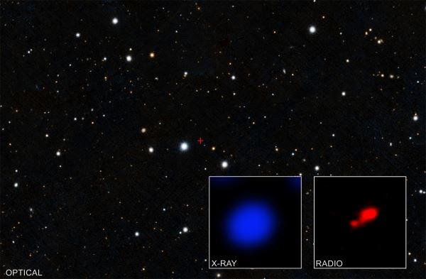Chandra обнаружил «скрытый» квазар в ранней Вселенной